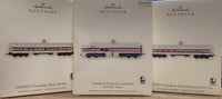 Hallmark Ornament 2007 Set of 3: Lionel Freedom Train Locomotive, Observation, Sleeper Car