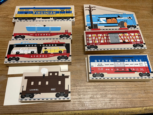 Lionel The Cat's Meow Village The Virginian  7 Piece Wooden Train Set