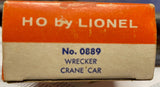 Lionel 0889 HO Wrecker Crane Car HO Scale Used