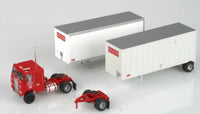 Athearn 91139 Graves Truck Lines Freightliner with Two 28' Wedge Trailers HO Scale AZ