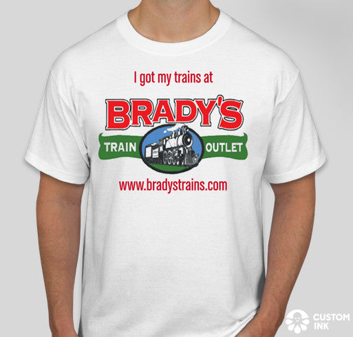 Brady's T-Shirt I got my trains at Brady's