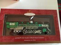 Hallmark Ornament 2000 Blown Glass Lionel 4501 Southern Mikado Steam Locomotive, Rare Limited, Damaged Box