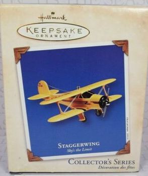 Hallmark  Ornament 2002 Staggerwing, Sky's the Limit #6  Rare Limited